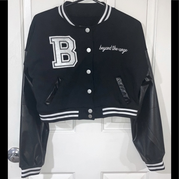 Cropped Beyond the Range Varsity Jacket - Picture 2 of 3